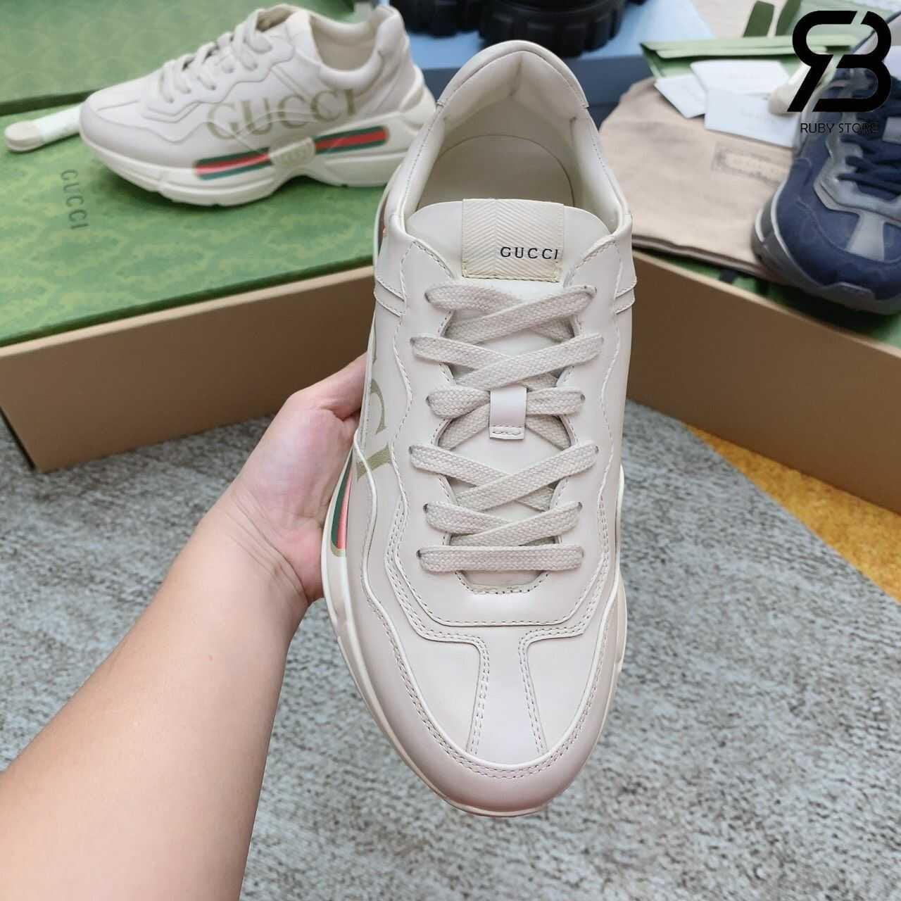 Giày Gucci Rhyton Vintage Logo Leather Sneaker