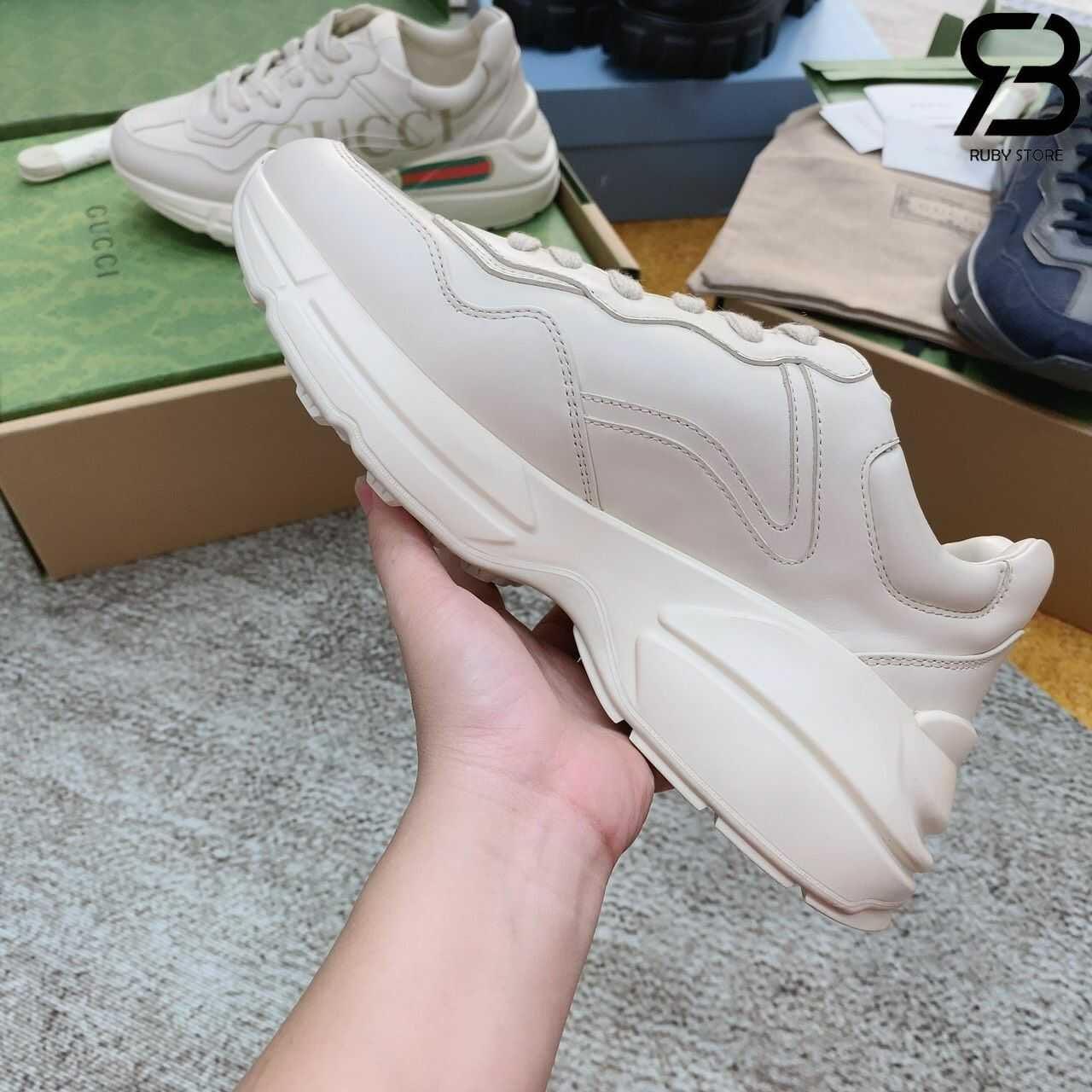 Giày Gucci Rhyton Vintage Logo Leather Sneaker