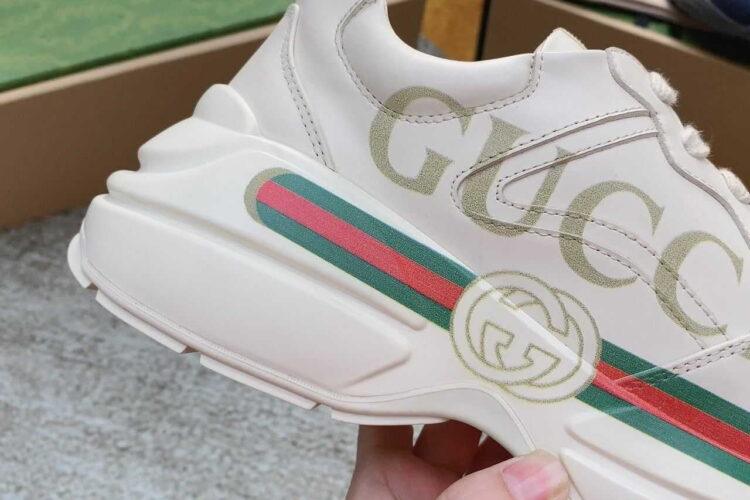 Giày Gucci Rhyton Vintage Logo Leather Sneaker