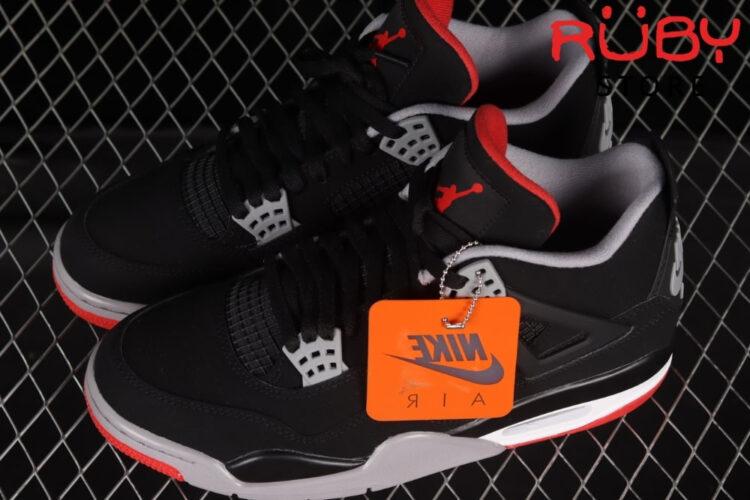 Giày Air Jordan 4 Retro Bred Đen Đỏ