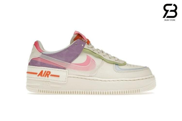 Giày Nike Air Force 1 Shadow Pale Ivory Pink Hồng Tím Rep 1 1