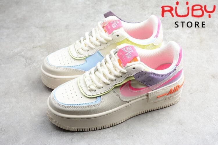 Đôi Giày Nike Air Force 1 Shadow Pale Ivory Pink Hồng Tím