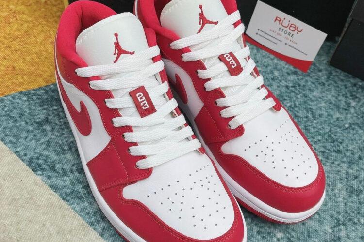 Giày Air Jordan 1 Low Gym Red Trắng Đỏ Rep 1 1