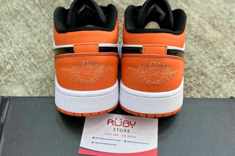 Giày Air Jordan 1 Low Shattered Backboard Cam Trắng Đen