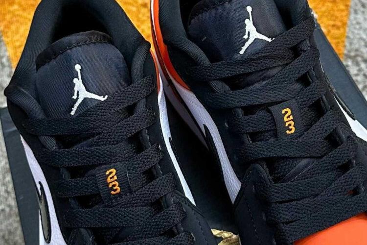 Giày Air Jordan 1 Low Shattered Backboard Cam Trắng Đen