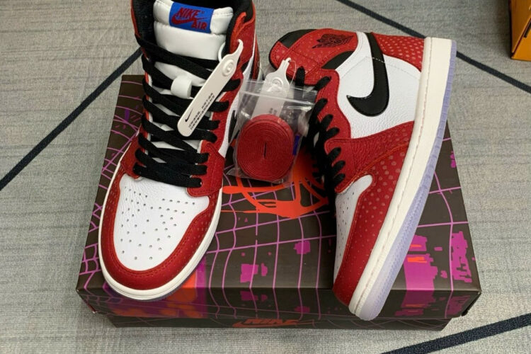 Giày Jordan 1 High Spiderman Trắng đỏ