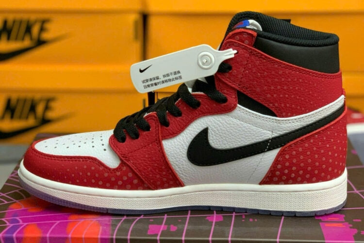 Giày Jordan 1 High Spiderman Trắng đỏ