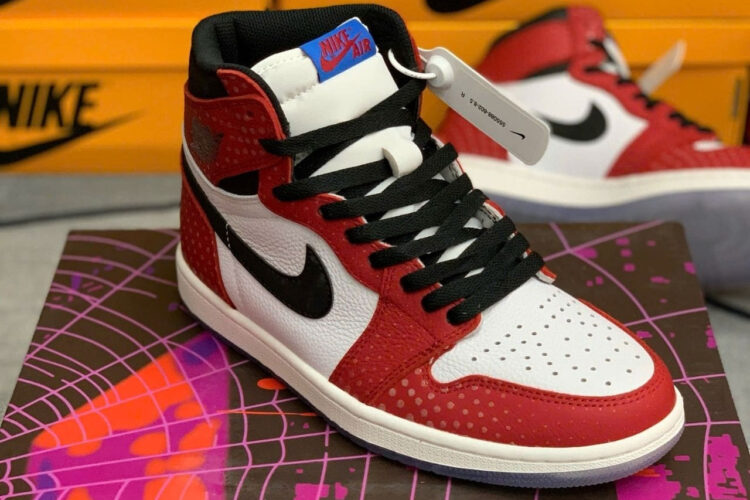 Giày Jordan 1 High Spiderman Trắng đỏ