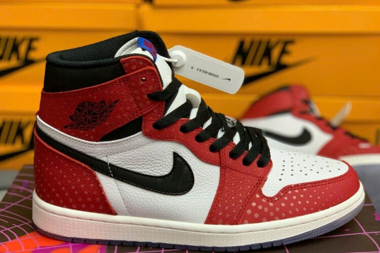 Giày Jordan 1 High Spiderman Trắng đỏ