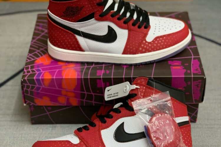 Giày Jordan 1 High Spiderman Trắng đỏ