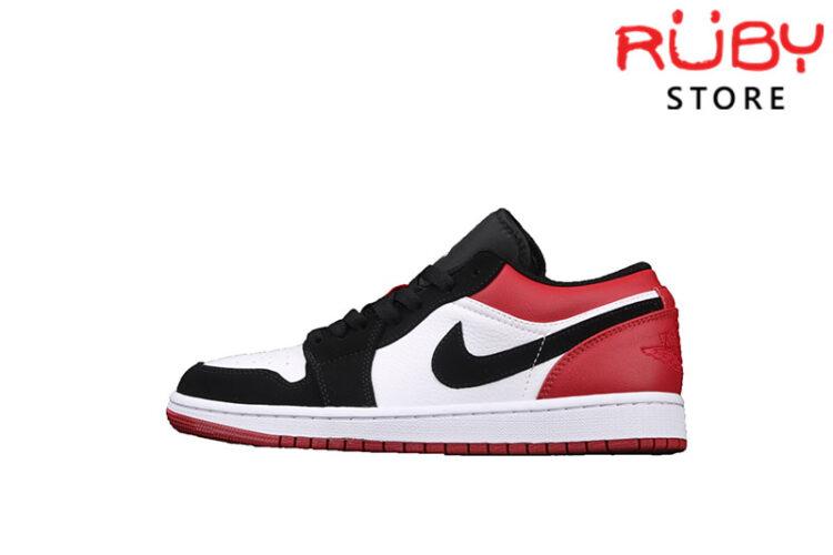 Giày Air Jordan 1 Low cổ thấp trắng đen đỏ rep 1:1