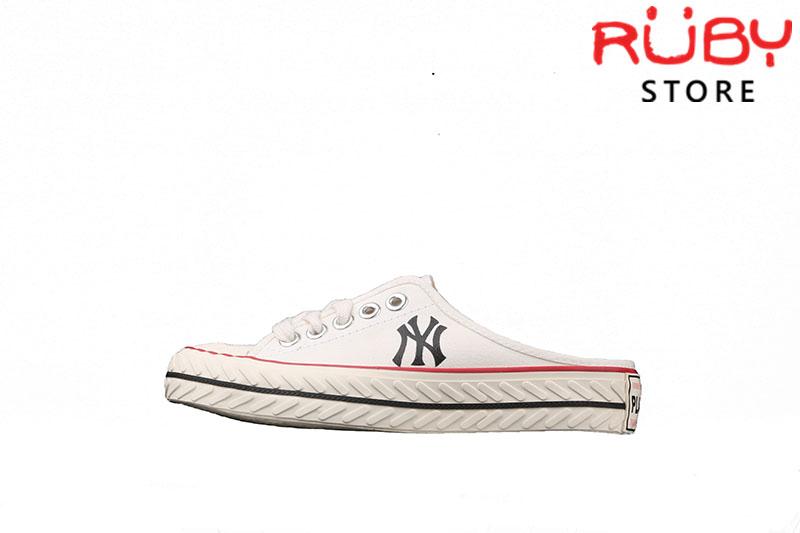 Giày lười MLB NY đạp gót đen rep 11 chuẩn  Ruby Store