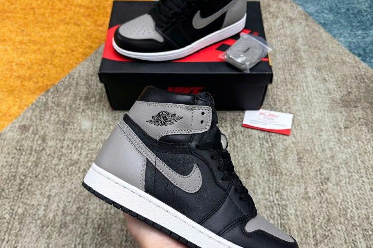 Giày Jordan 1 High Shadow đen Xám