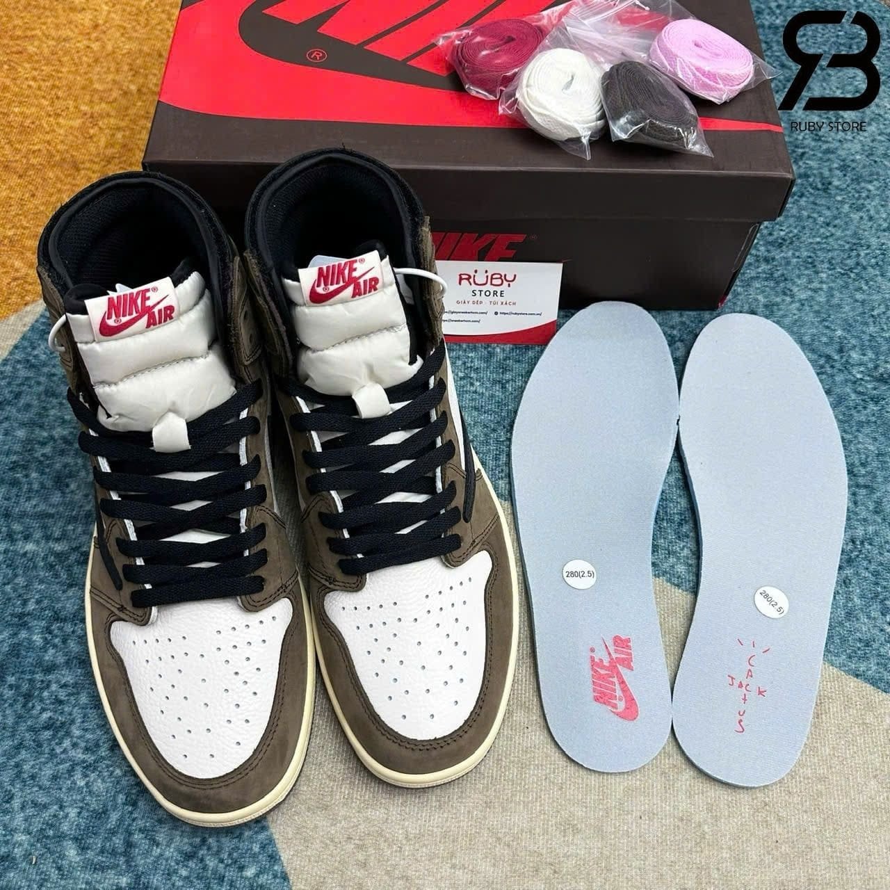 Giày Jordan 1 High Travis Scott Mocha