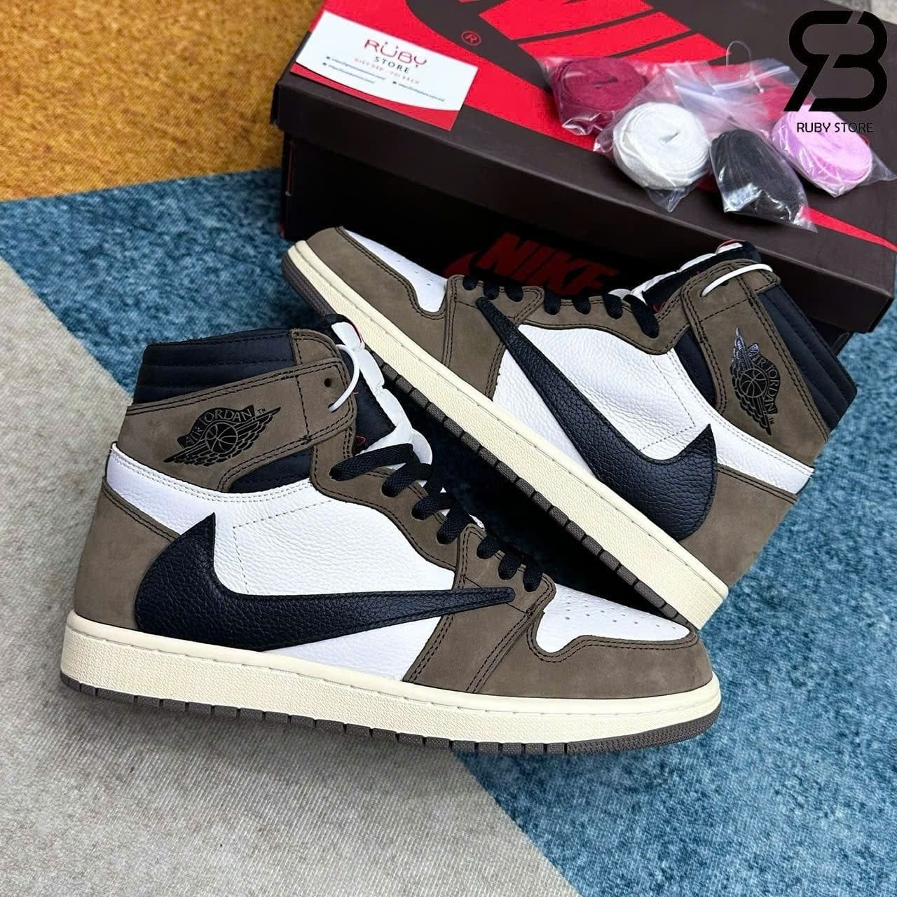 Giày Jordan 1 High Travis Scott Mocha