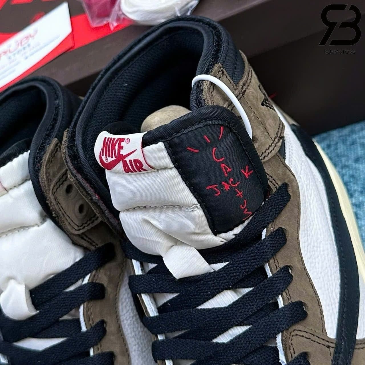 Giày Jordan 1 High Travis Scott Mocha