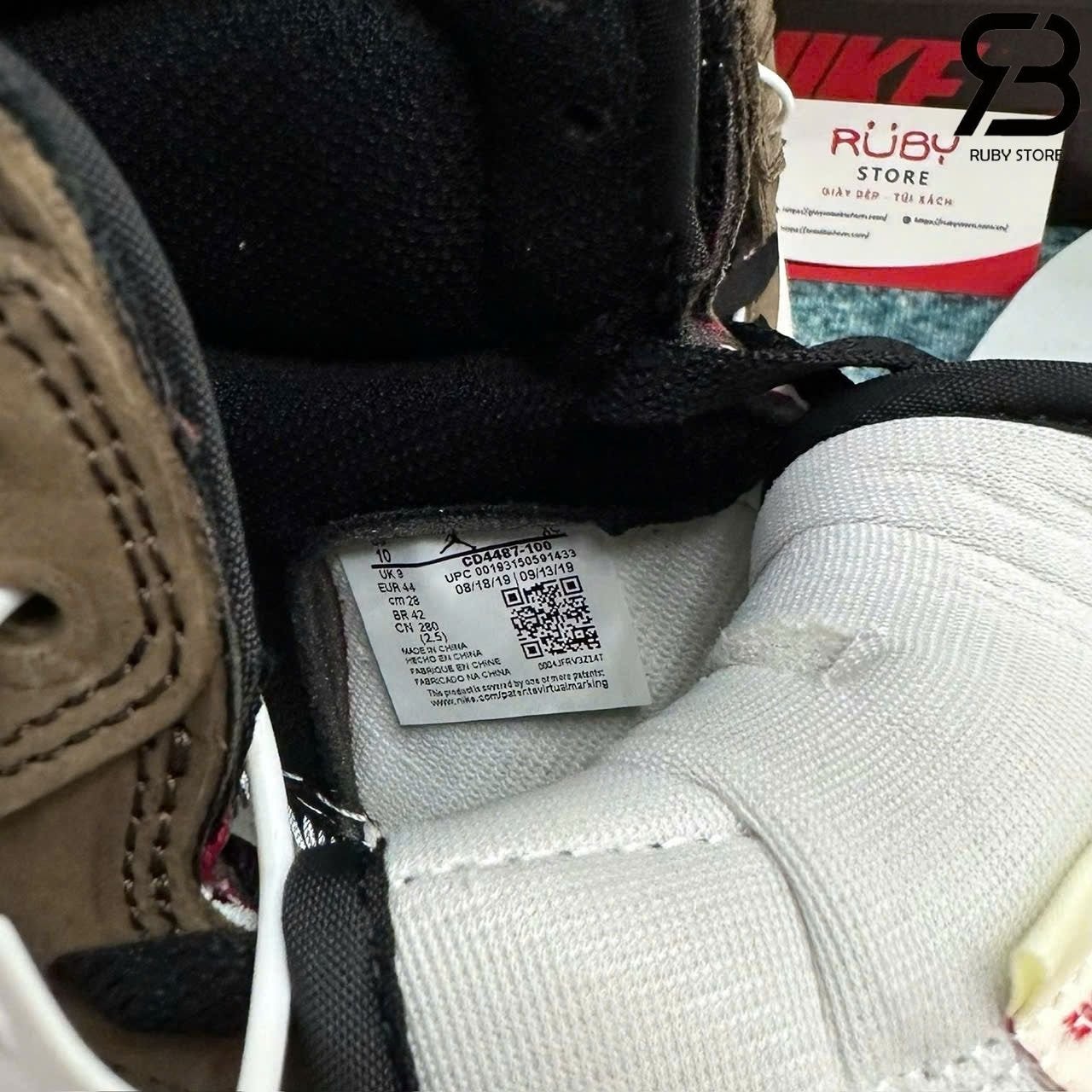 Giày Jordan 1 High Travis Scott Mocha