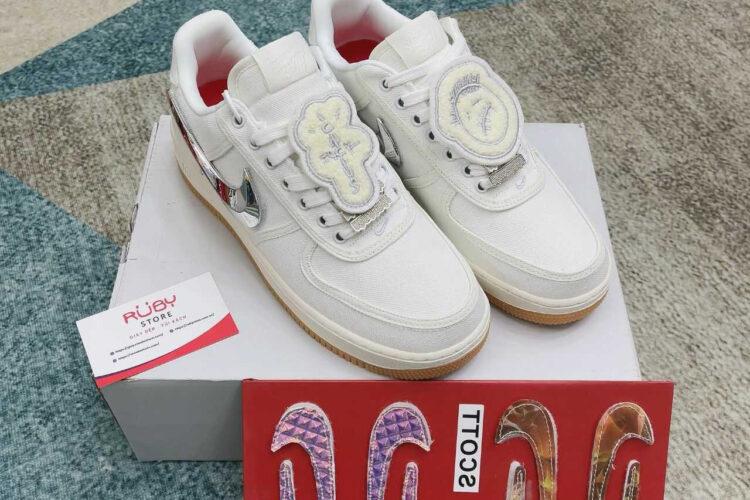 Giày Nike Air Force 1 Low Travis Scott Sail Trắng