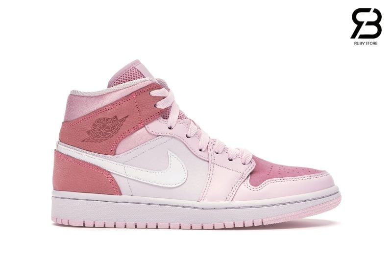 Giày Nike Jordan 1 Mid Digital Pink Hồng Rep 1 1