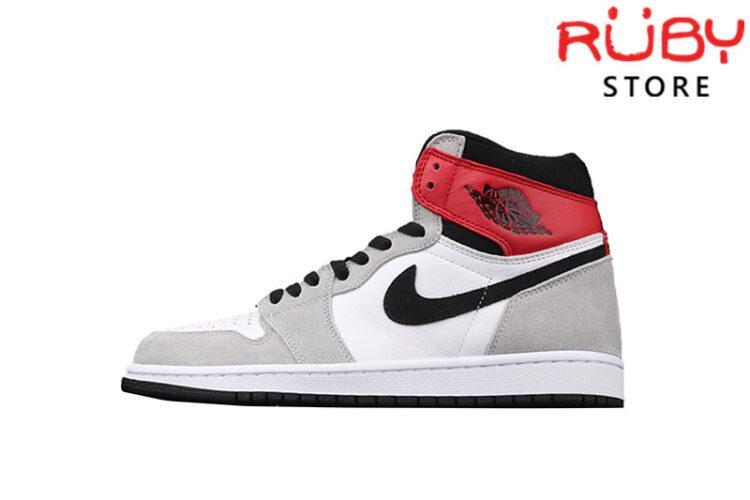 Giày Jordan 1 High Light Smoke Grey xám đỏ rep 1:1