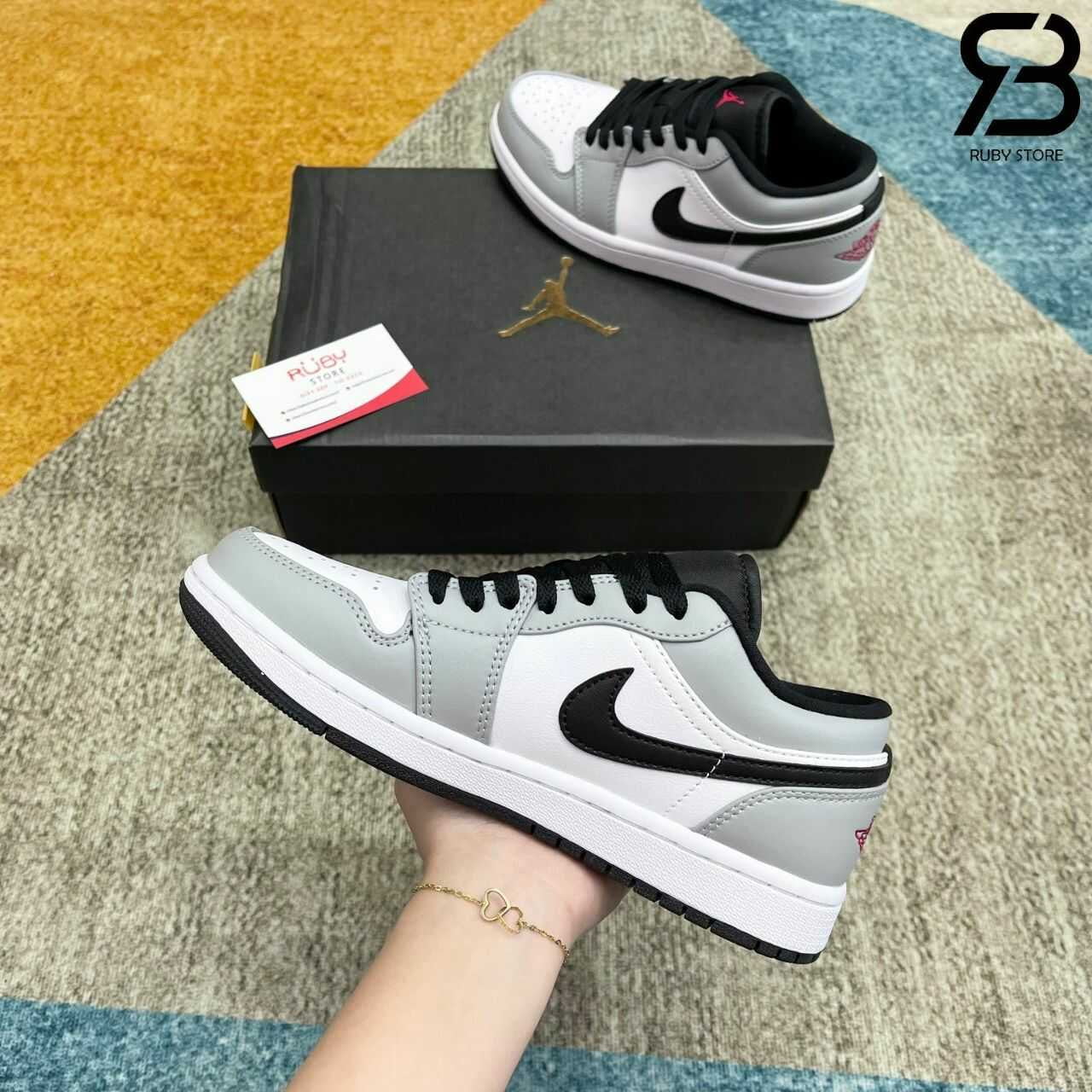 Giày Air Jordan 1 Low Light Smoke Grey Xám Khói Rep 1 1