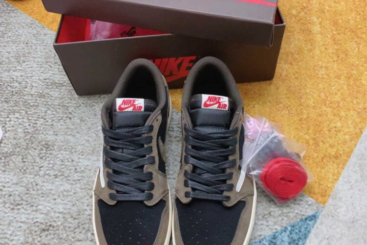 Giày Air Jordan 1 Low x Travis Scott Mocha Nâu Rep 1 1