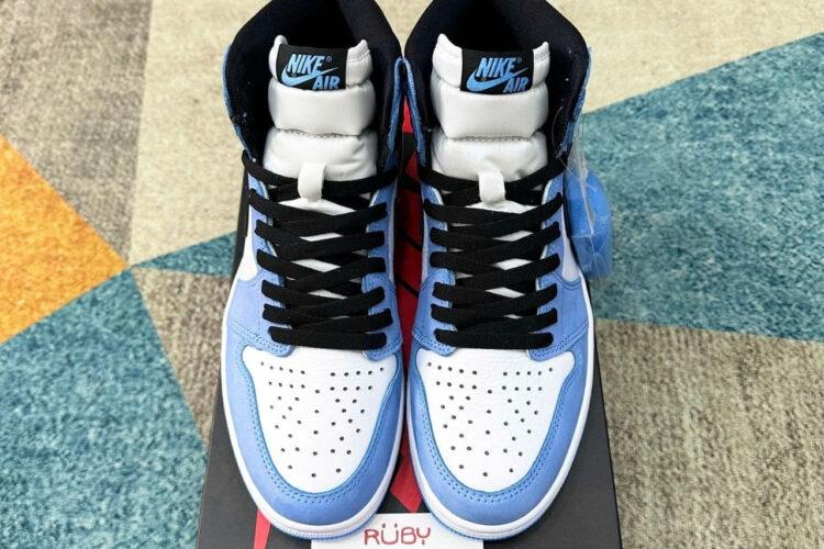 Giày Jordan 1 High University Blue trắng xanh dương
