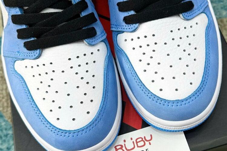 Giày Jordan 1 High University Blue trắng xanh dương