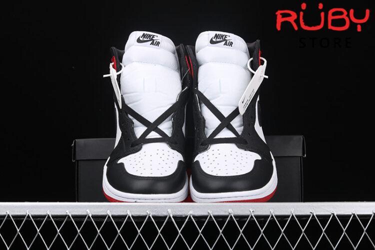 Giày Jordan 1 Retro High Satin Black Toe Trắng Đen Đỏ