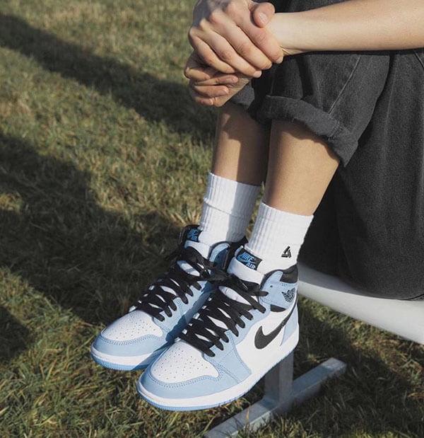 Phối đồ với giày Jordan 1 High University Blue Xanh Trắng