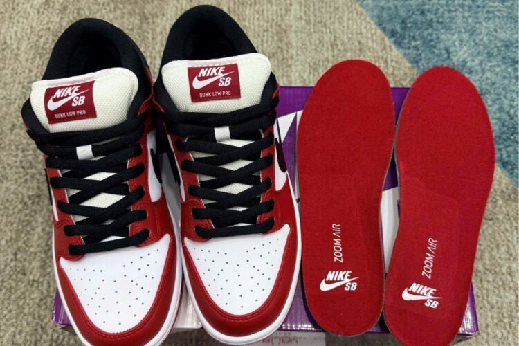 Giày Nike SB Dunk Low Chicago đỏ trắng