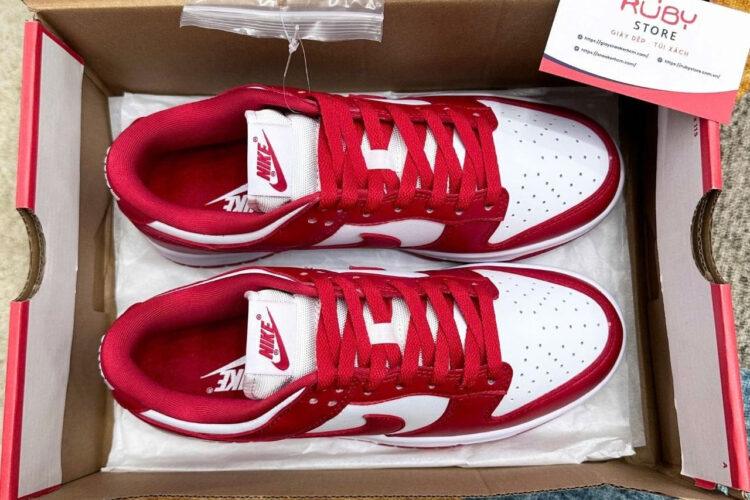 Giày Nike SB Dunk Low University Red Trắng Đỏ