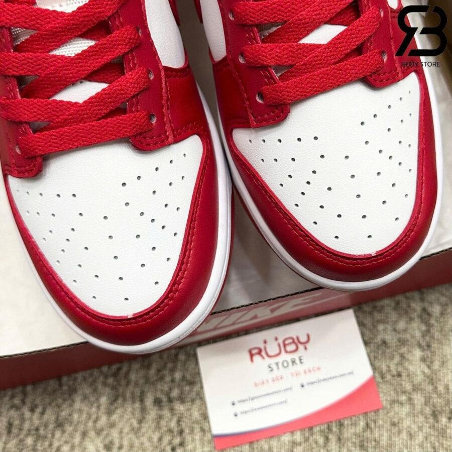 Giày Nike SB Dunk Low University Red Trắng Đỏ