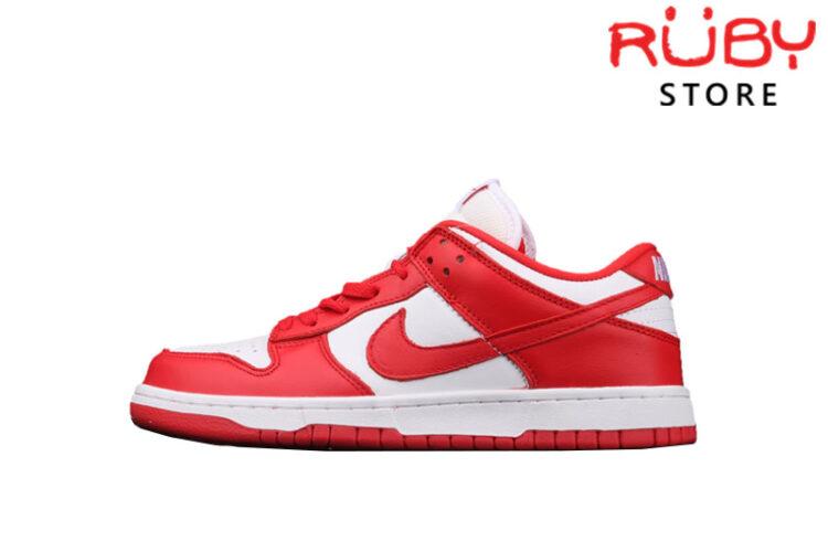 Giày Nike SB Dunk Low University Red Trắng Đỏ