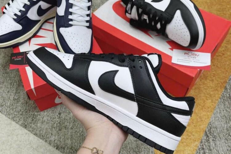 Giày Nike Dunk Low White Black đen trắng