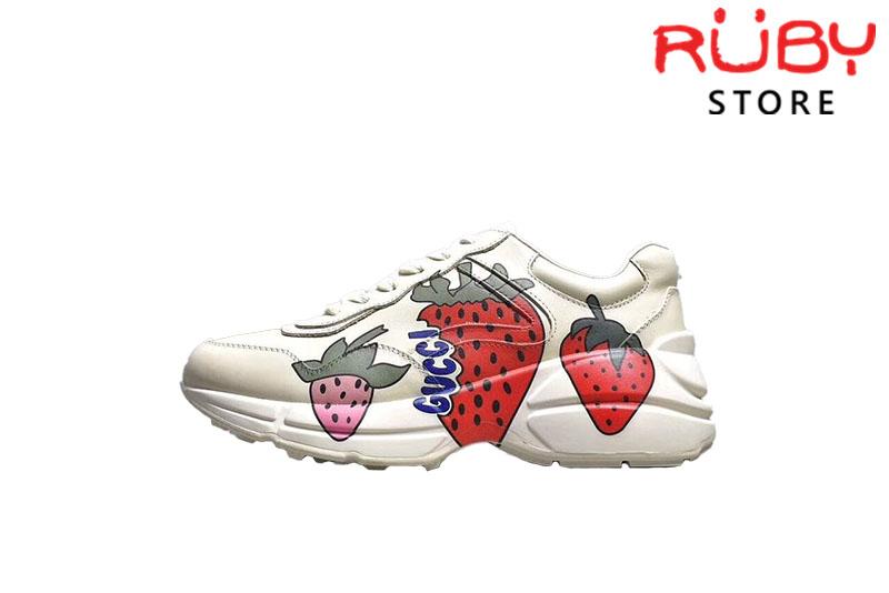 Giày Gucci Rhyton Sneaker With Gucci Strawberry Replica 1:1 (Cao Cấp) 2019