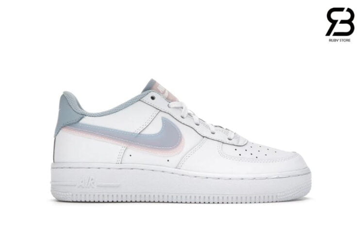 Giày Nike Air Force 1 Armory Blue Pink 2 Swoosh Xanh Hồng Rep 1 1