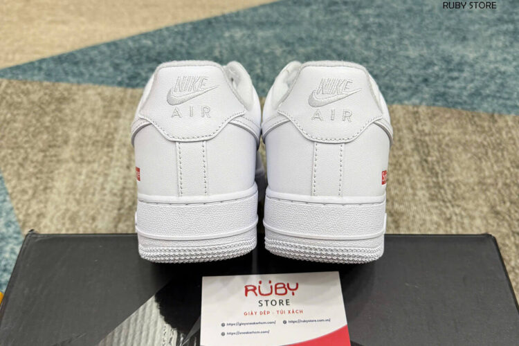 Hình ảnh thực tế mẫu giày Giày Nike Air Force 1 Low Supreme White Trắng Best Quality (Deal) tại Ruby Store