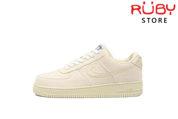 Giày Nike Air Force 1 Low Stussy Fossil Trắng