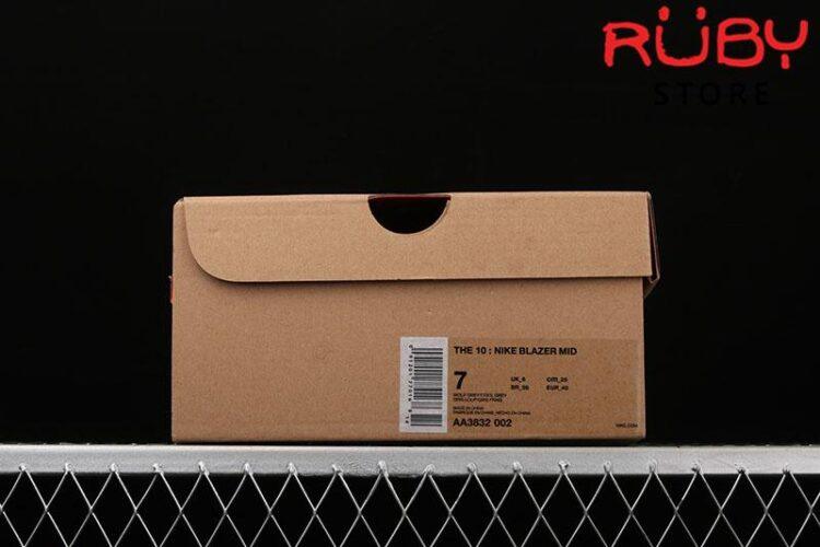 Giày Nike Blazer Mid Off-White Wolf Grey Serena Queen Xám