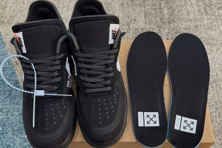 Giày Off-White x Nike Air Force 1 Low Black White đen