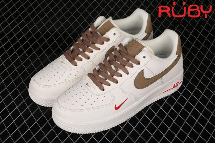 Giày Air Force 1 Low White Brown Trắng Nâu