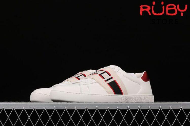 Giày Gucci Ace Stripe Ivory Replica 1:1 Cao Cấp