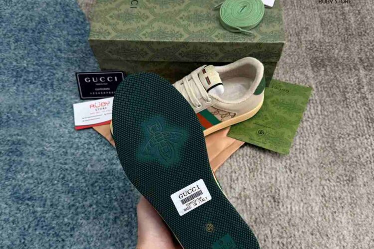 Giày Gucci Screener Butter Leather Siêu Cấp
