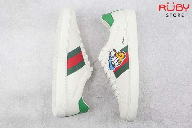 Giày Disney Vịt Donald x Gucci Ace Siêu Cấp (Da Bê - Da Rắn Thật)