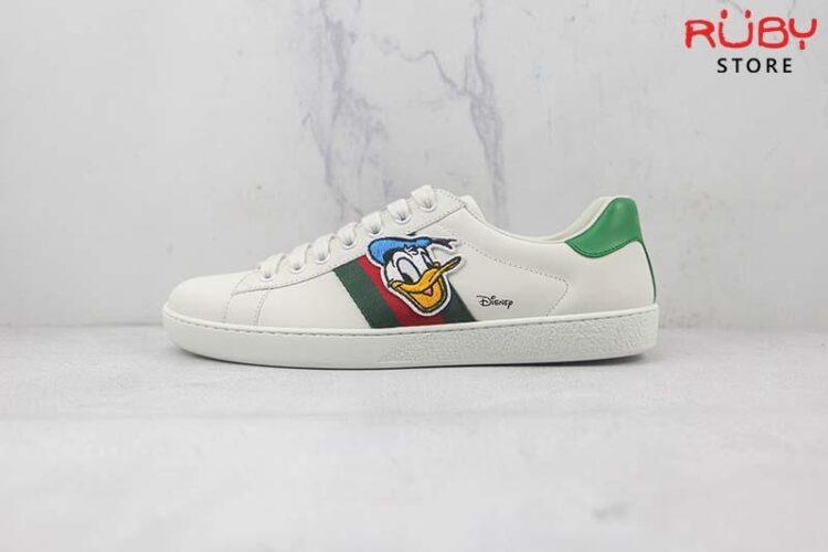 Giày Disney Vịt Donald x Gucci Ace Siêu Cấp (Da Bê - Da Rắn Thật)
