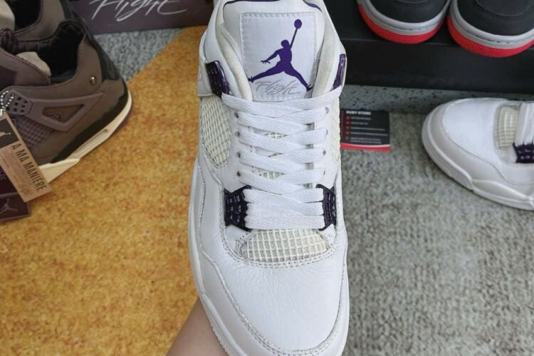Giày Air Jordan 4 Metallic Purple Trắng Tím
