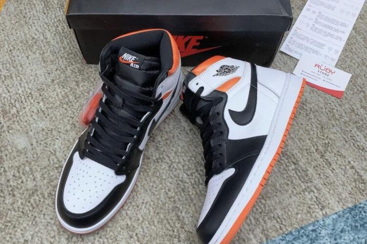 Giày Jordan 1 High Electro Orange Trắng Cam