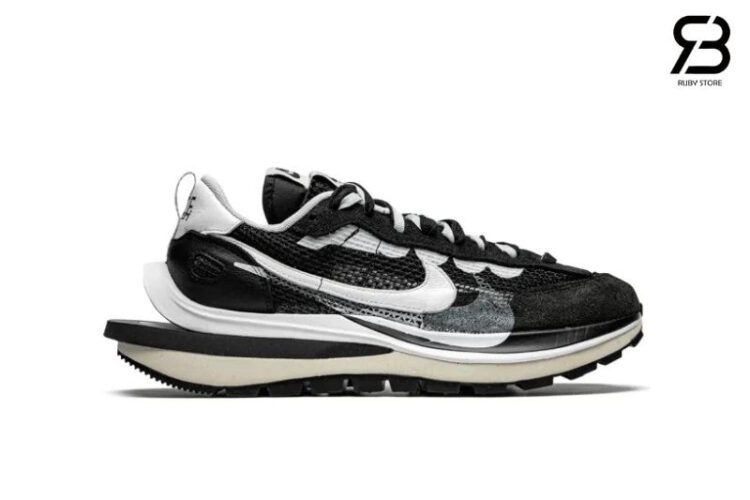 Giày Nike VaporWaffle Sacai Black White Đen Trắng
