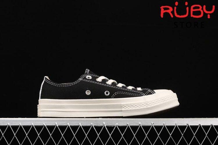 Giày Converse Comme Des Garcons Trái Tim Đen Cổ Thấp